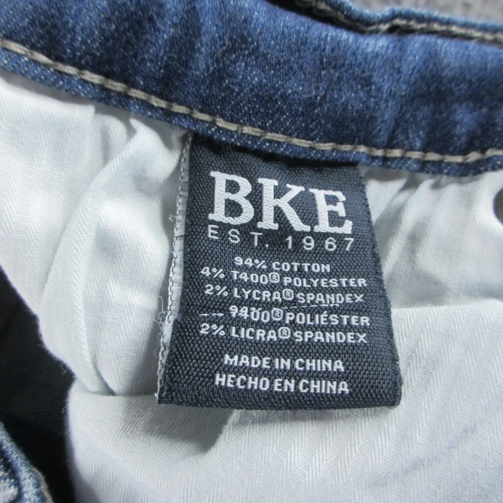 BKE  Jeans Mens 30x34 Blue Boot Cut Distressed Cowboy Western Denim Workwear